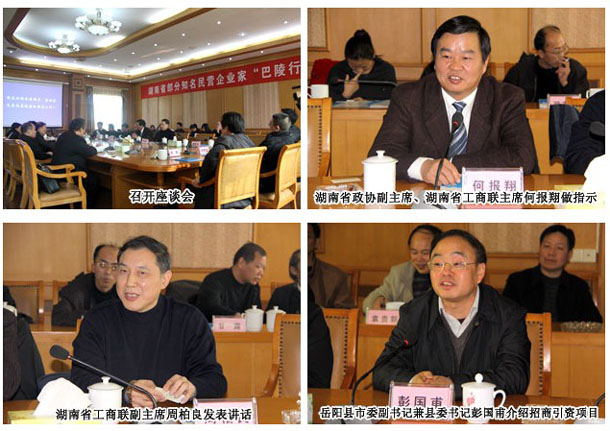 mk网董事长胡国安随湖南省工商联招商引资调研组赴岳阳县考察